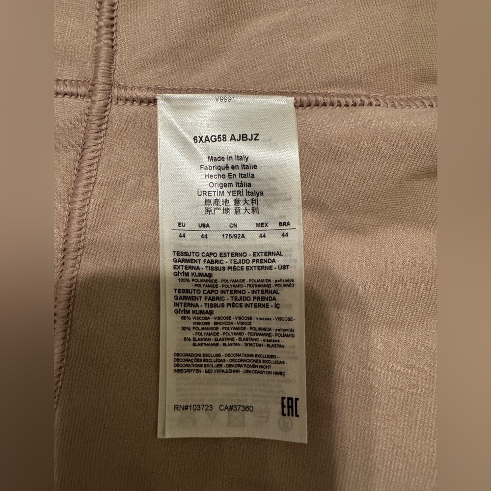 Giorgio Armani Black Label Womens 44 Pink Mock Neck Jacket Full Zip - Picture 11 of 14